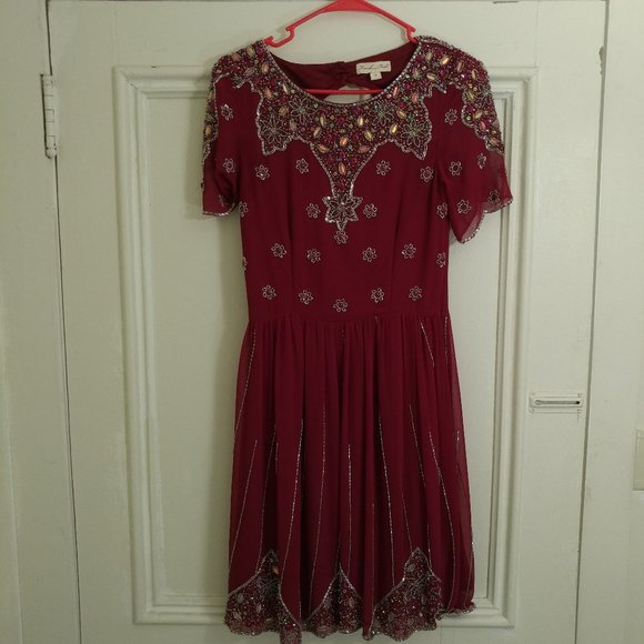Frock and Frill Dresses & Skirts - Red Frock and Frill Dress | Size UK 6